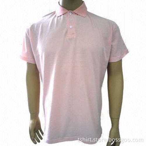 Men pink polo t-shirts, blank t-shirts, cotton polo t-shirts
